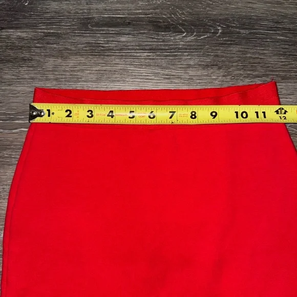 Zara Red Long Bodycon Maxi Skirt - Size Medium - Picture 4 of 5